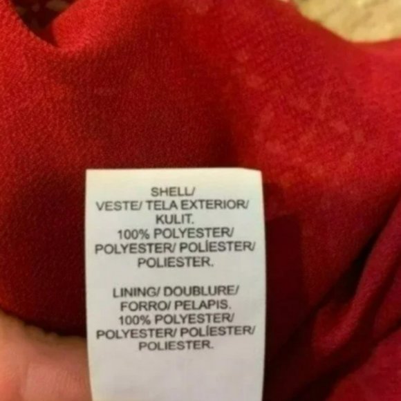 Lucky Brand Red Print One Shoulder Top - Size L - Picture 5 of 9